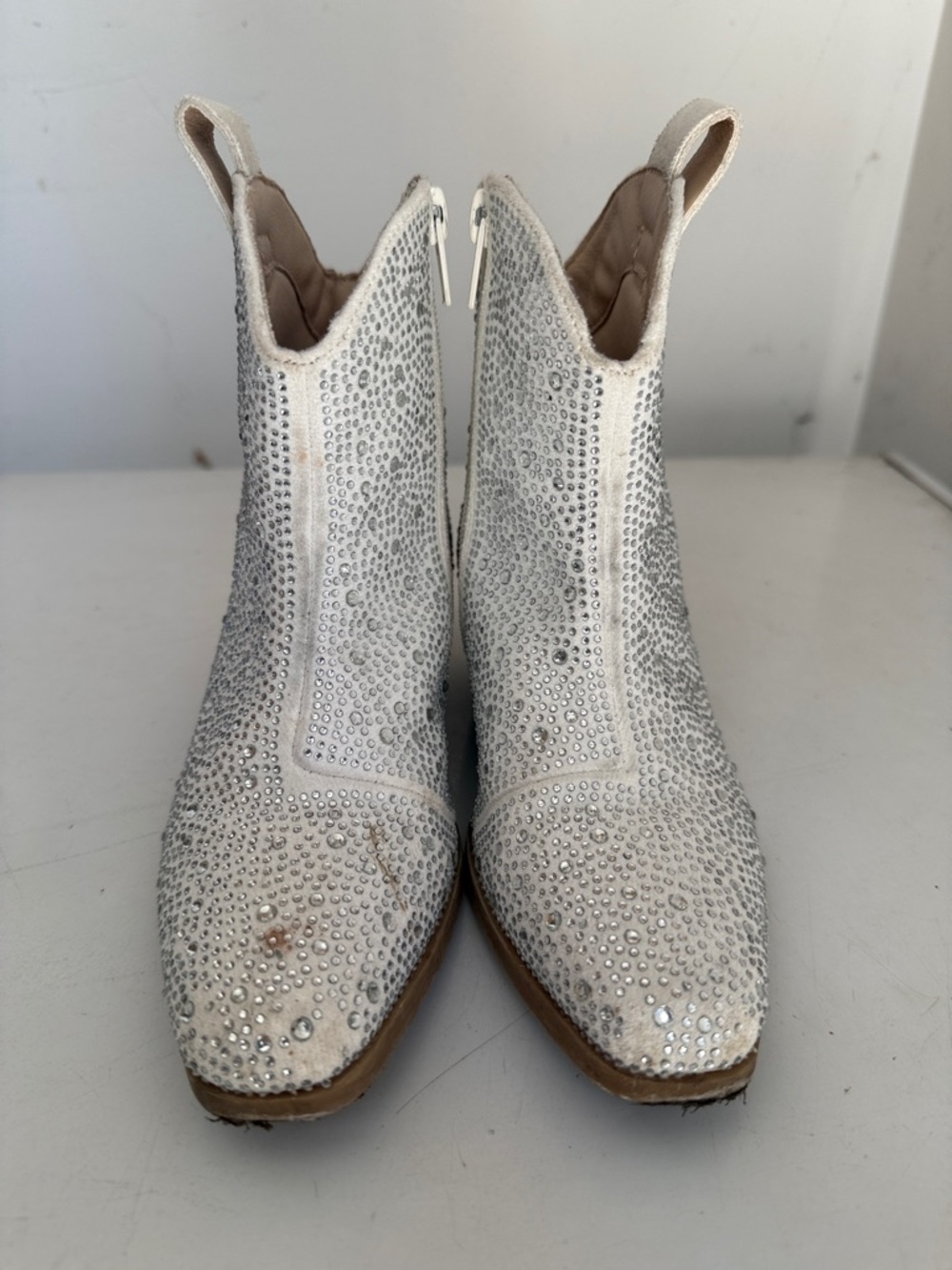 π’Swiftie Boots Toddler Girls Silver Rhinestone Cowboy Boots Dream Pairs Size 12 - Picture 4 of 9